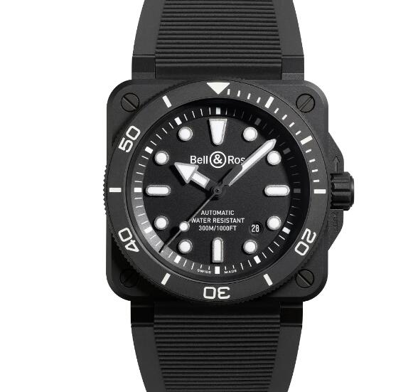 BELL & ROSS BR 03 Diver Black Matte Ceramic Replica Watch BR03A-D-BL-CE/SRB