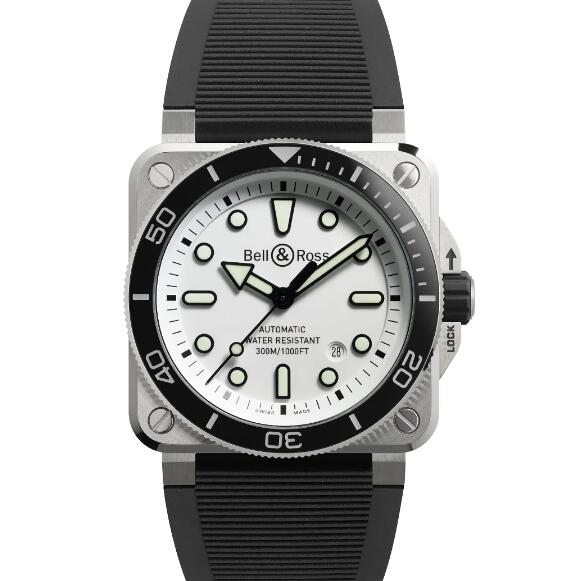 BELL & ROSS BR 03 Diver White Steel Replica Watch BR03A-D-WH-ST/SRB